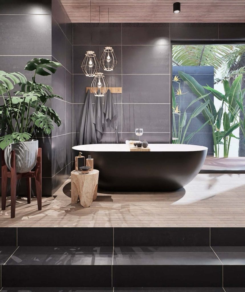 High quality bathroom render.